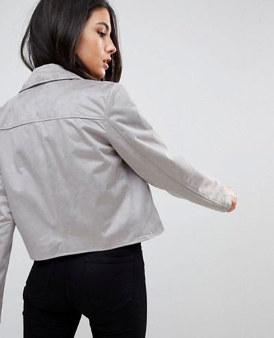 Suedette Biker Jacket