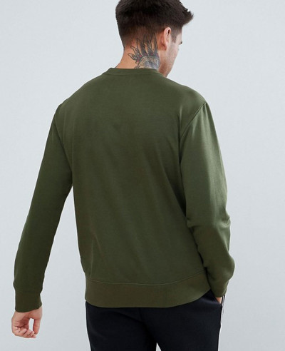 Sweatshirt With Zipper Detail In Khaki