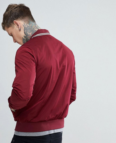 Tipped-Bomber-Jacket-In-Burgundy