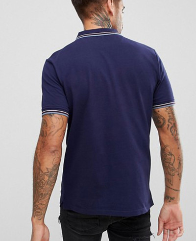 Tipped Polo Shirt In Navy