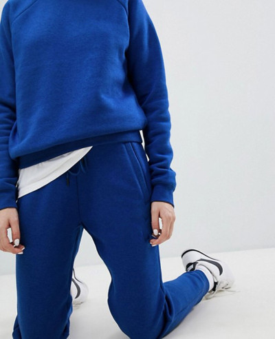Women Raglan Sleeve Royal Blue Custom Fleece Tracksuit