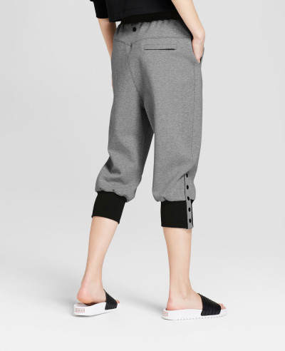 Women-Short-Snap-Drop-Crotch-Joggers-with-Pockets-Pant