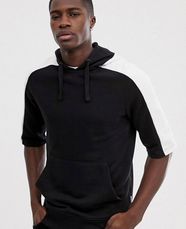 2019 Branded Men Half Sleeve Hoodie Wholesale Manufacturer Exporters Textile Fashion Leather Clothing Goods with we have provide customization Brand your own