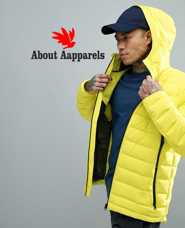 Activewear Tube Weave Puffer Jacket in Neon Yellow Wholesale Manufacturer Exporters Textile Fashion Leather Clothing Goods with we have provide customization Brand your own