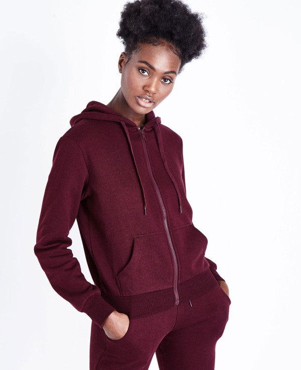 Maroon hoodie store zip up