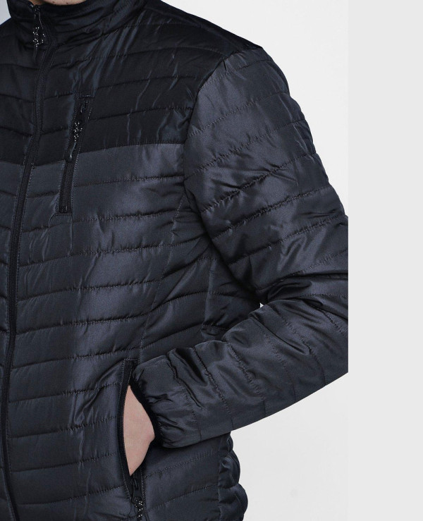Colour-Block-Funnel-Neck-Puffer-Jacket