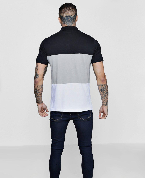 Colour-Block-Short-Sleeve-Polo-Shirts