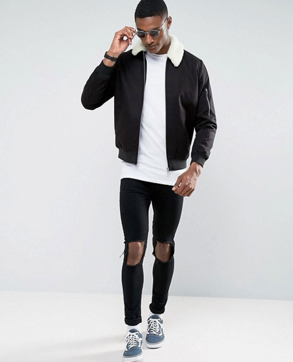 Cotton-Jeans-Bomber-Jacket-With-Borg-Collar-Fur-In-Black-Jacket