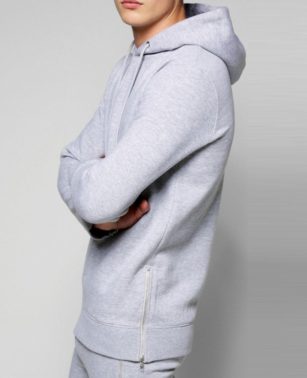 Custom-Plain-Skinny-Hooded-Tracksuit-with-Zipper-Details