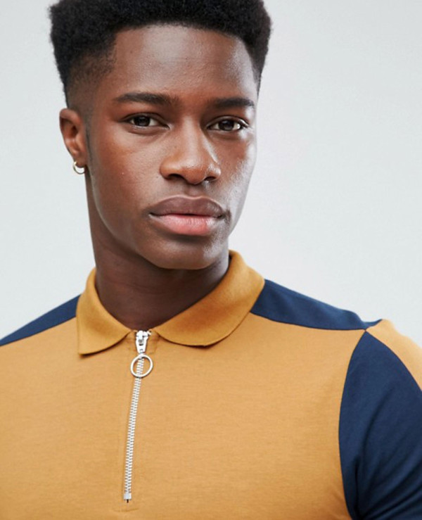 High-Quality-Men-Muscle-Polo-Shirt-With-Colour-Block-And-Zipper-Neck