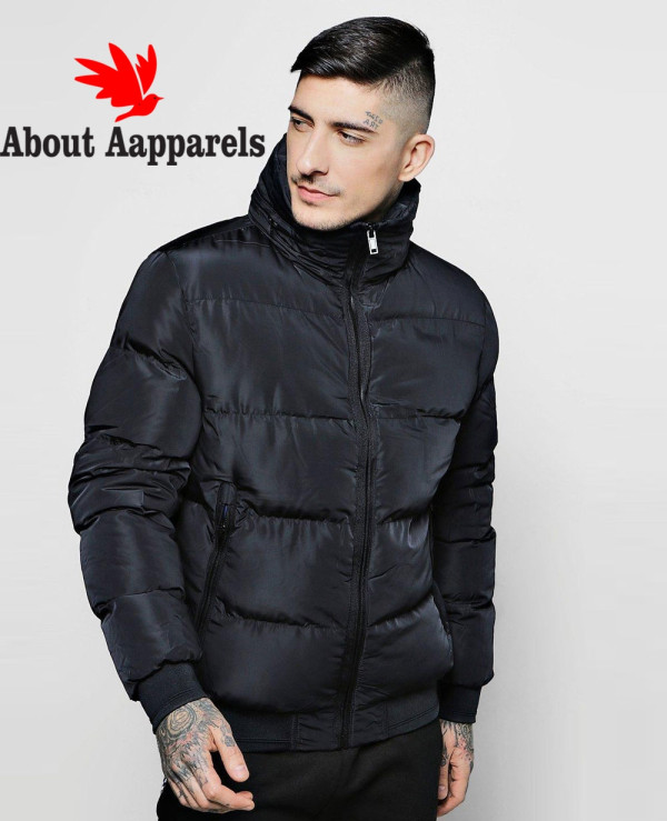 High Rich Padded Funnel Neck Puffer Jacket Wholesale Manufacturer ...