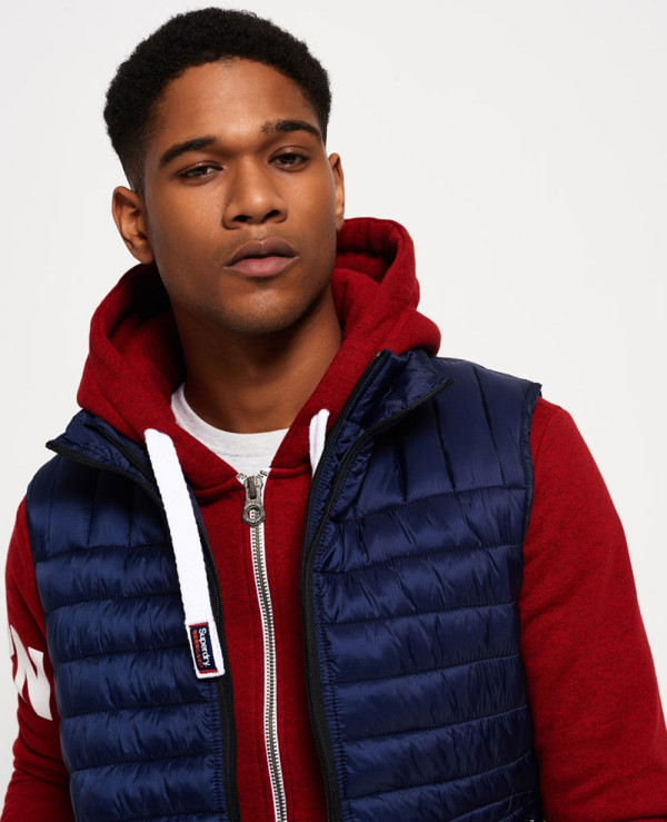 Hot-Selling-Men-Custom-Padded-Puffer-Double-Zipper-Vest-Gilt