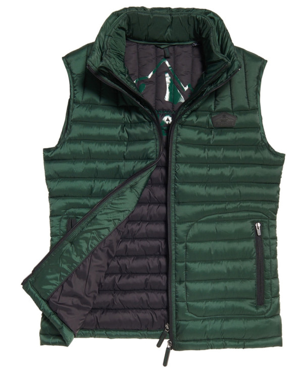 Hot-Selling-Men-Custom-Padded-Puffer-Double-Zipper-Vest-Gilt