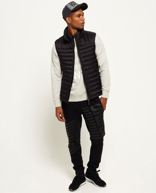 Hot-Selling-Men-Custom-Padded-Puffer-Double-Zipper-Vest-Gilt