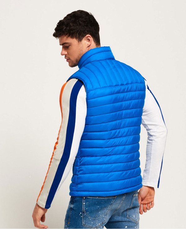 Hot-Selling-Men-Custom-Padded-Puffer-Double-Zipper-Vest-Gilt