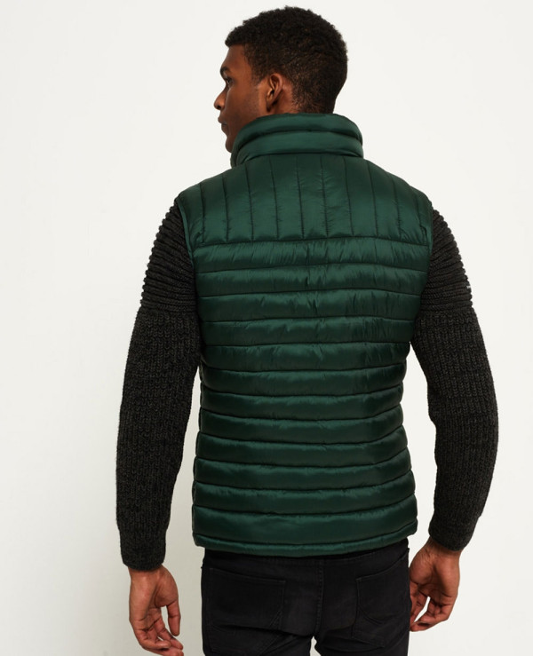 Hot-Selling-Men-Custom-Padded-Puffer-Double-Zipper-Vest-Gilt
