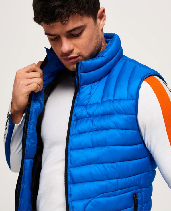 Hot-Selling-Men-Custom-Padded-Puffer-Double-Zipper-Vest-Gilt