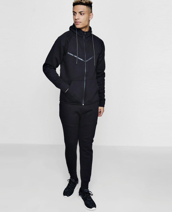 Hot-Selling-Black-Men-Skinny-Fit-Sport-Hooded-Tracksuit