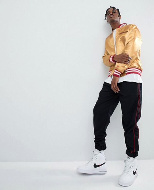 Hot Selling Men Custom Bomber Jacket In Gold Wholesale Manufacturer Exporters Textile Fashion Leather Clothing Goods with we have provide customization Brand your own