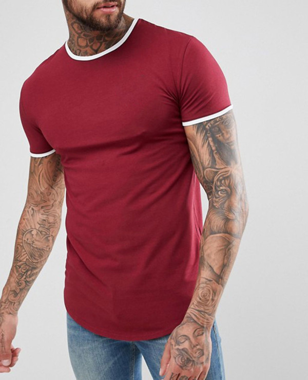 Hot-Selling-Men-Fashionable-Muscle-Ringer-T-Shirt-In-Burgundy