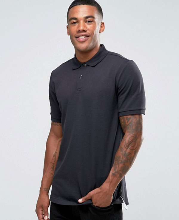 Hot Selling Men Matchup Polo Shirt In Black Wholesale Manufacturer ...