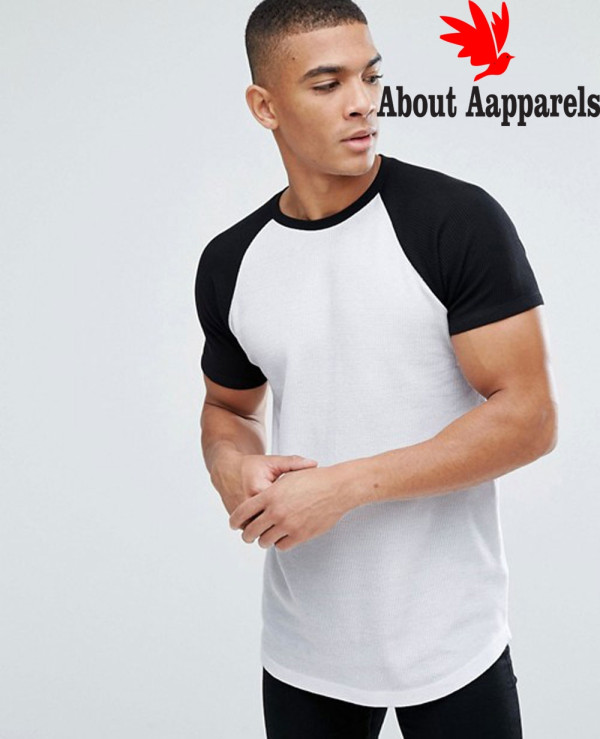 Longline-Muscle-With-Curved-Hem-And-Contrast-Raglan-Sleeves-T-Shirt