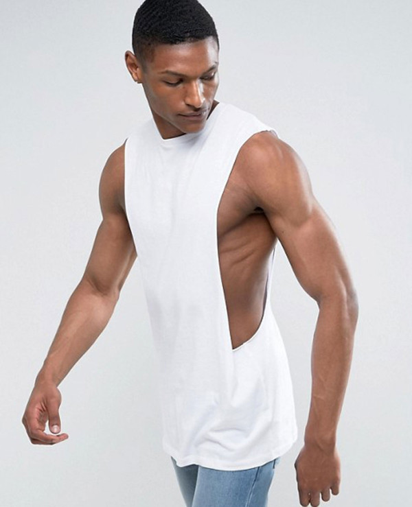 Longline Sleeveless With Extreme Dropped Armhole Tank Top