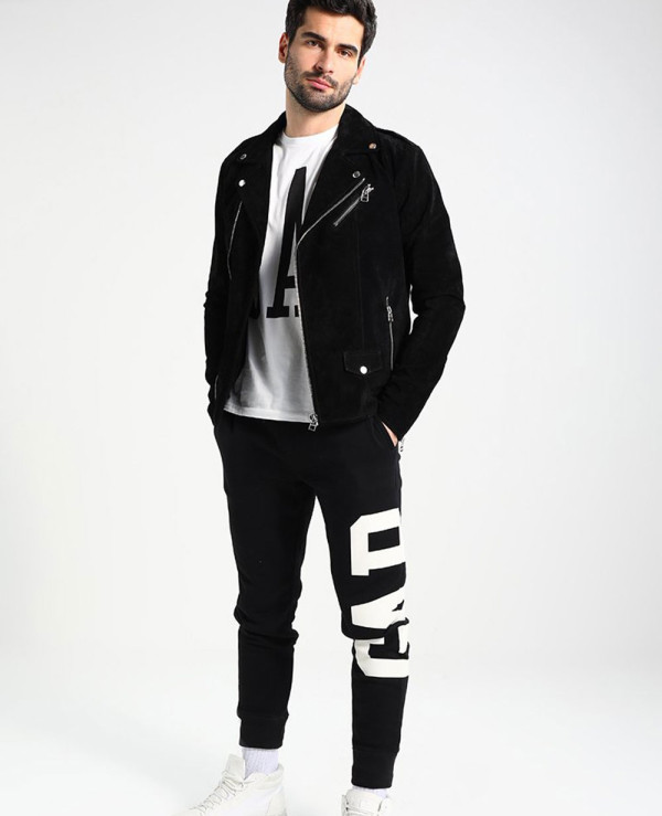Men-Black-Suede-Biker-Classic-Leather-Jacket