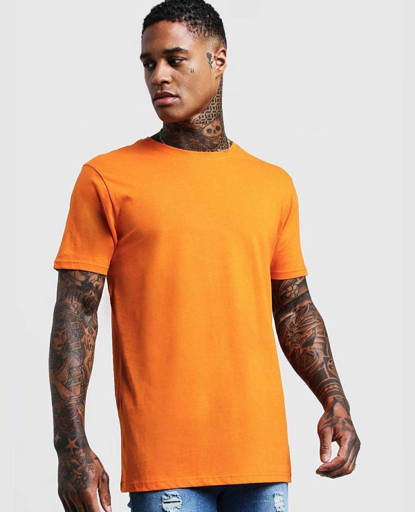 Orange longline t shirt store