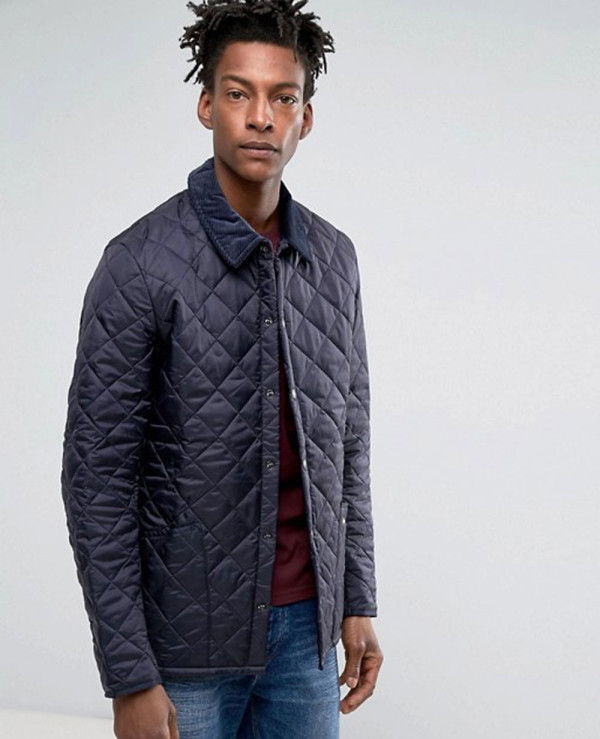 Mens quilted deals denim jacket