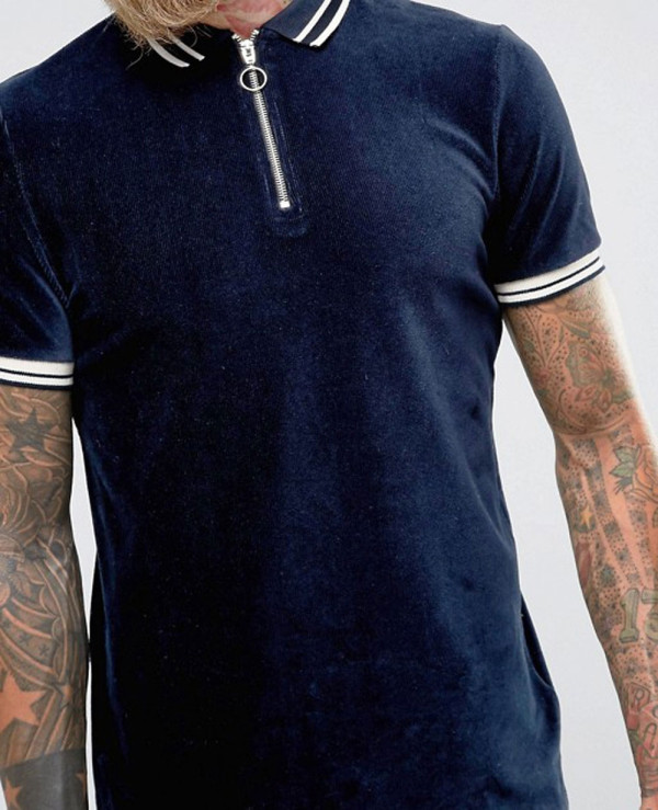 Men-In-Cord-With-Zipper-Neck-And-Tipping-Polo-Shirt