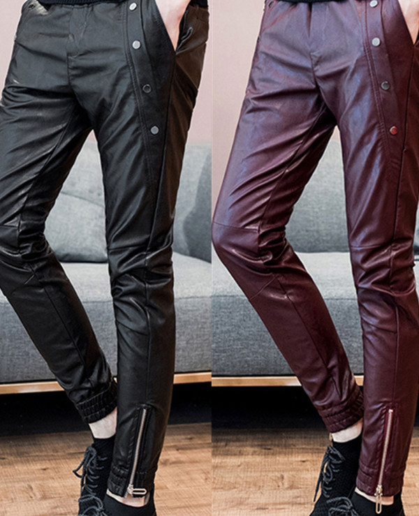 New-Fashion-Men-Pants-Skinny-Motorcycle-Slim-Fit