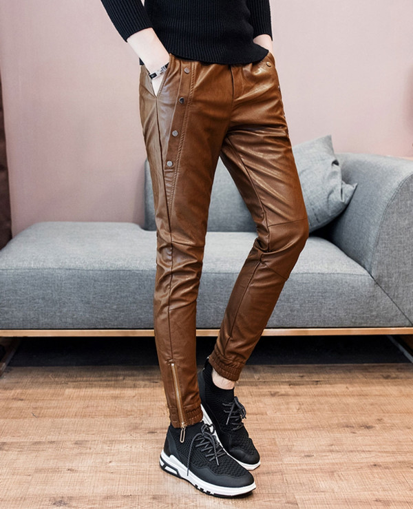 New-Fashion-Men-Pants-Skinny-Motorcycle-Slim-Fit
