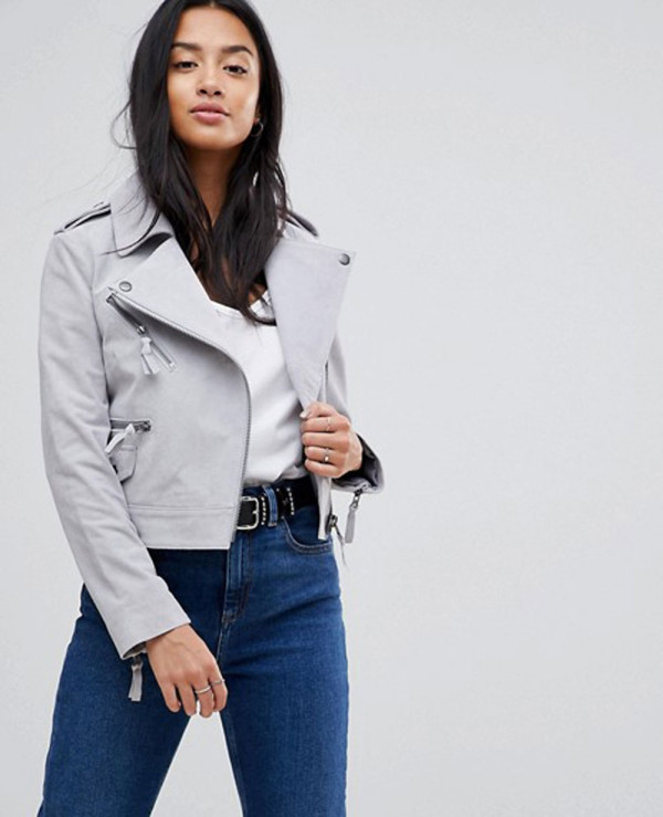 New-Grey-Custom-Stylish-Leather-Suede-Jacket