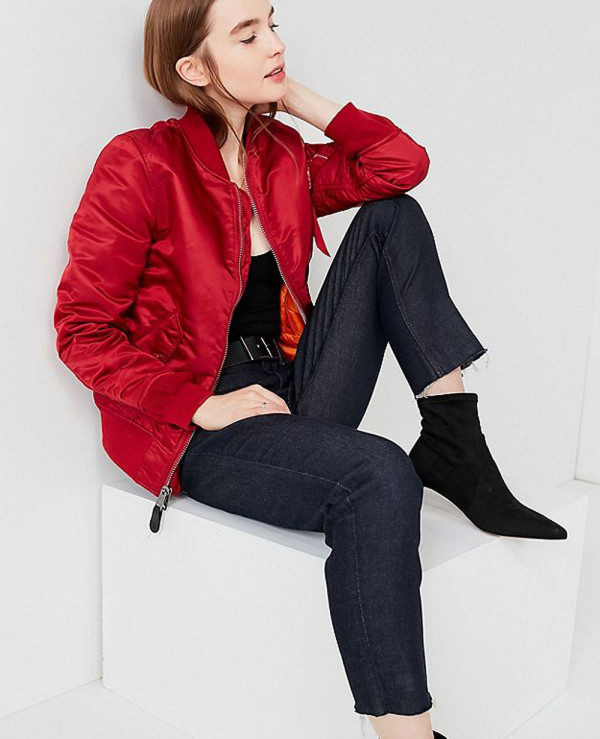 New-Look-Women-Burgundy-Satin-Bomber-Varsity-Jacket