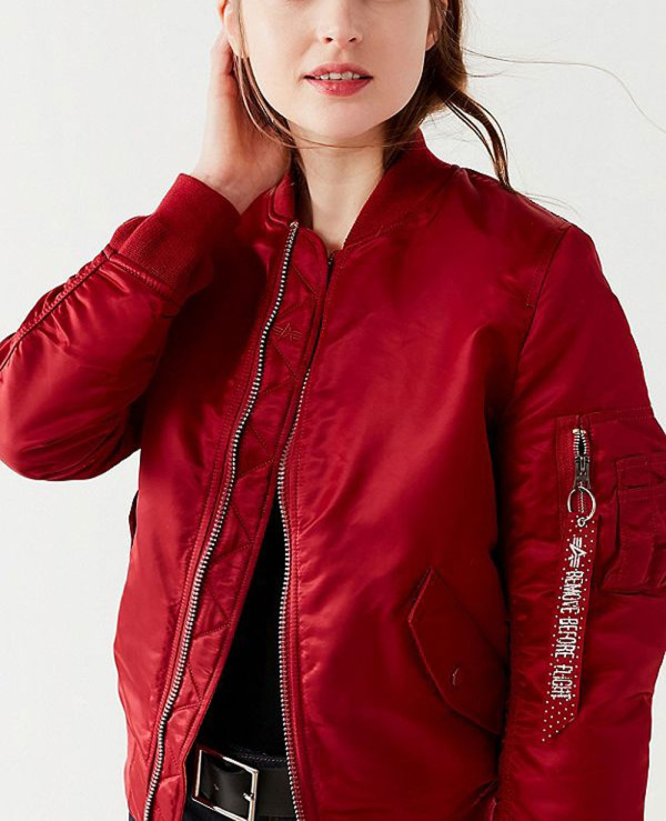 New-Look-Women-Burgundy-Satin-Bomber-Varsity-Jacket