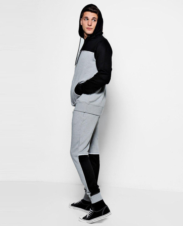New-Stylish-Colour-Block-Hooded-Tracksuit-With-Piping