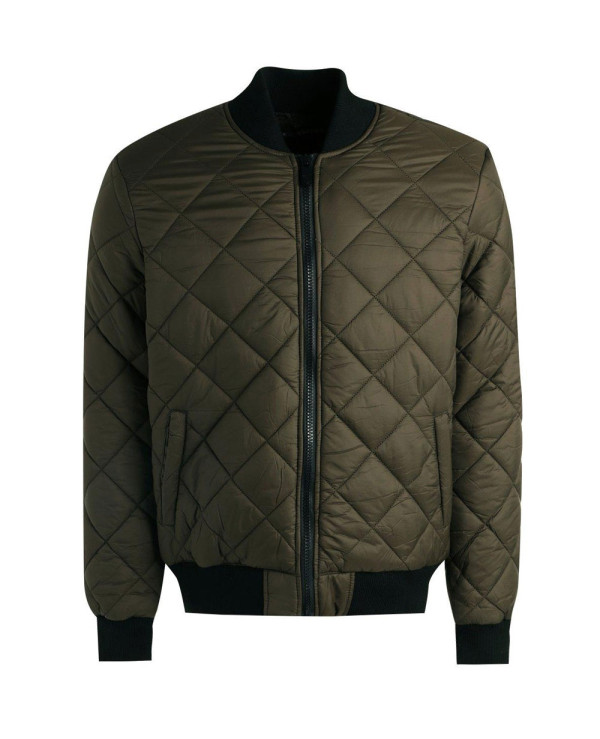 New-Stylish-Custom-Diamond-Quilted-Bomber-Padded-Jacket