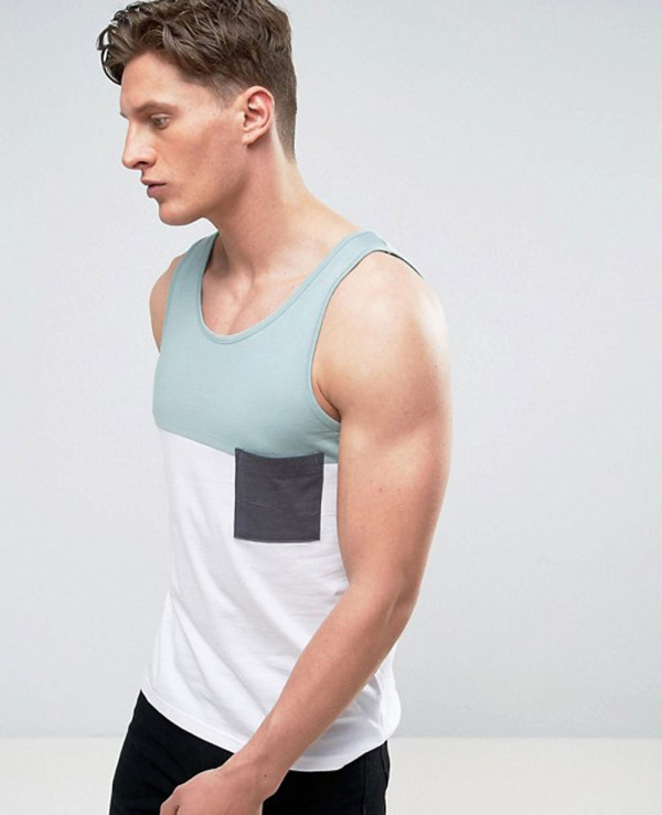 Stuwkracht Anders kraai New Stylish Men Colour Block Vest Tank Top Wholesale Manufacturer &  Exporters Textile & Fashion Leather Clothing Goods with we have provide  customization Brand your own