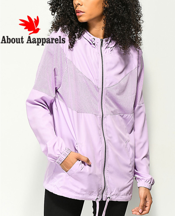 New Women Design Mesh Windbreaker Jacket Wholesale Manufacturer & Exporters  Textile & Fashion Leather Clothing Goods with we have provide customization  Brand your own