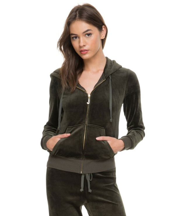 Olive Green Fashionable Velour Tracksuit Wholesale Manufacturer Exporters Textile Fashion Leather Clothing Goods with we have provide customization Brand your own