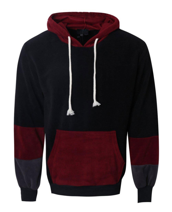Pullover-Colour-Block-Fleece-Over-The-Head-Hoodie