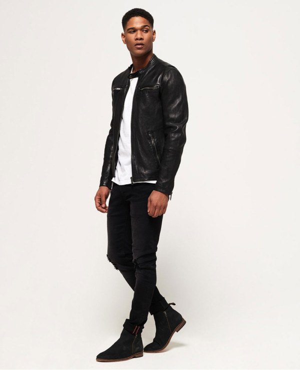 Real Hero Leather Biker Jacket Wholesale Manufacturer Exporters Textile Fashion Leather Clothing Goods with we have provide customization Brand your own