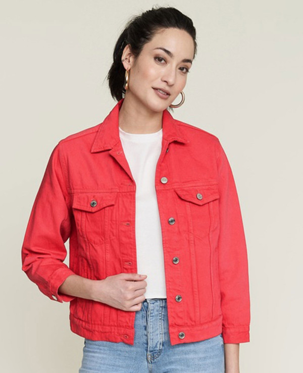 Red-Cotton-Short-Body-Denim-Jacket