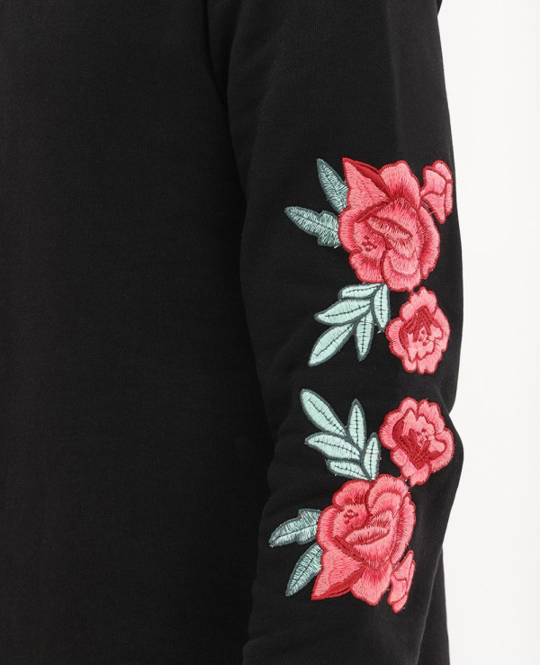 Rose-Embroidered-Curved-Hem-Hoodie
