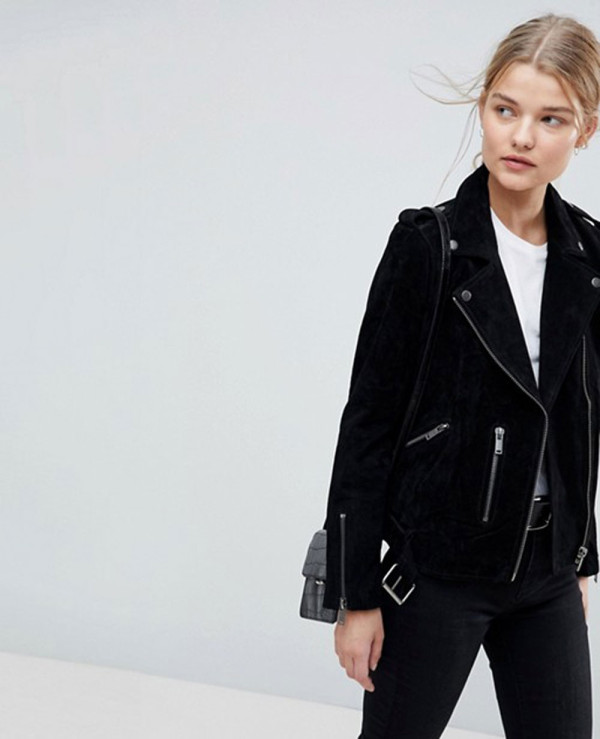 Selected femme leather biker outlet jacket