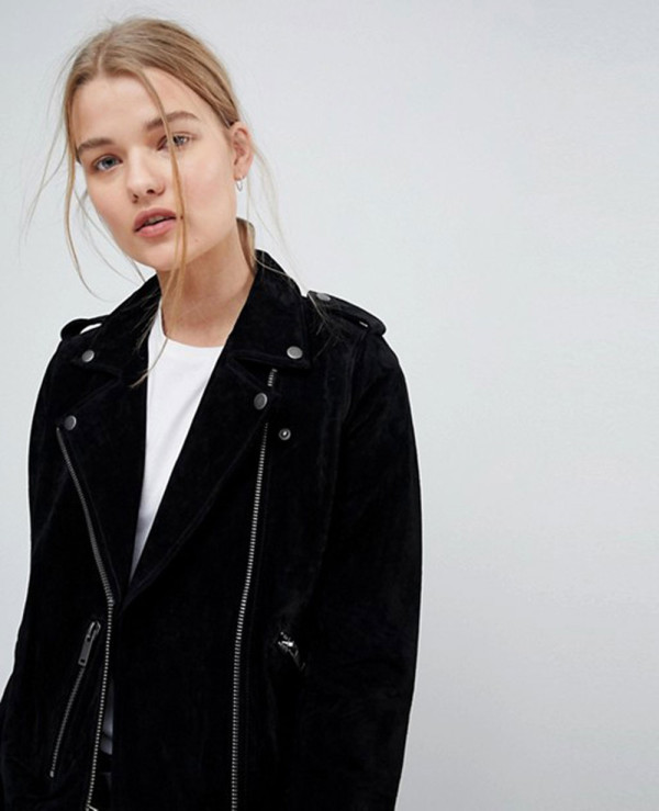 Selected femme shearling sale suede aviator coat