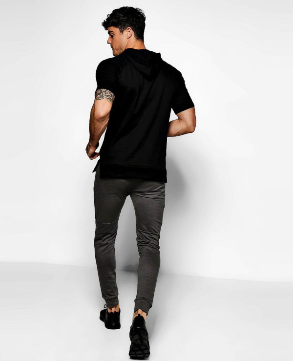 Short-Sleeve-Raglan-Men-Charcoal-Hoodie