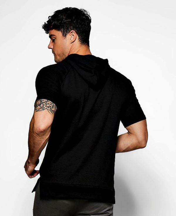 Short-Sleeve-Raglan-Men-Charcoal-Hoodie