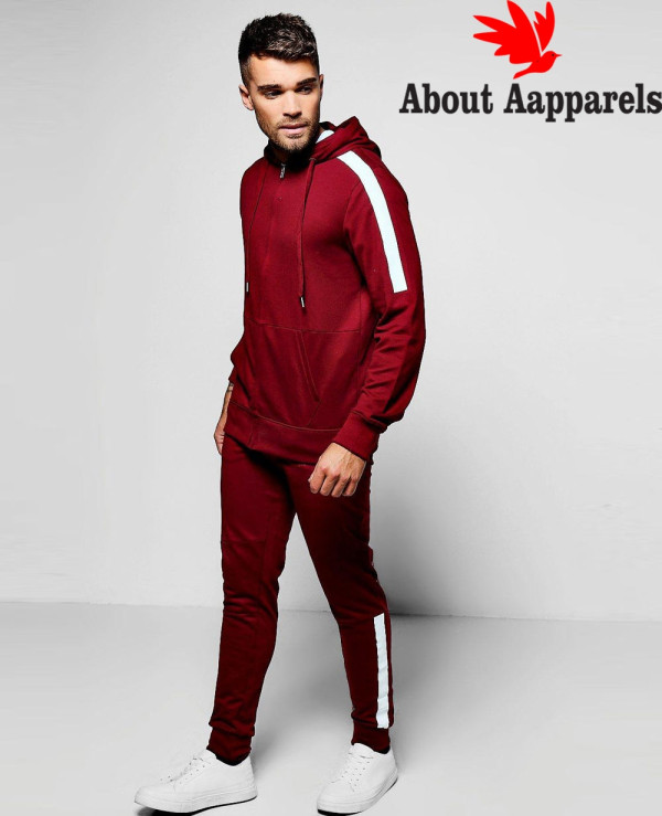 Skinny Contrast Panel Hooded Tracksuits Wholesale Manufacturer ...